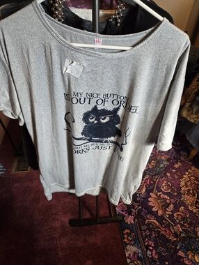 Ladies Lightweight Crewneck Sweater - Light Gray